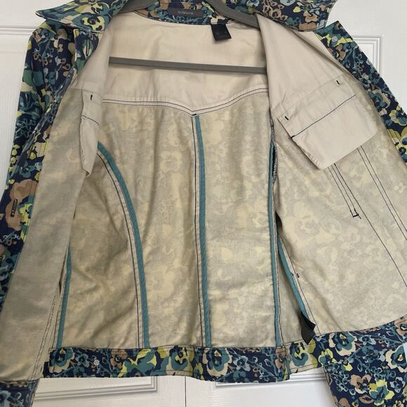 Liz Claiborne Floral Denim Jacket Women’s Size XL - Picture 9 of 12